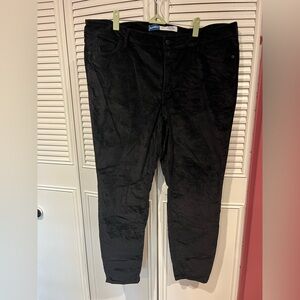 Old Navy Black Skinny Pants velour/velvet fabric